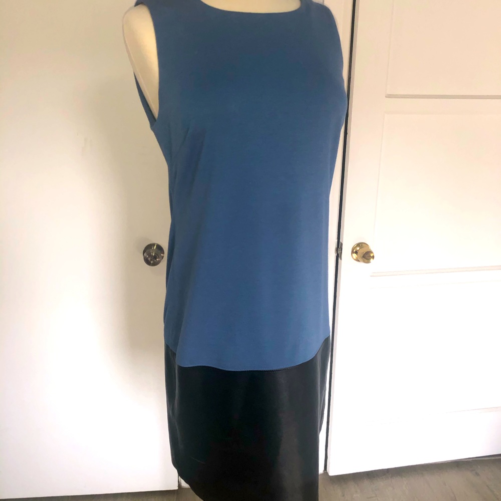 Blue and black dress